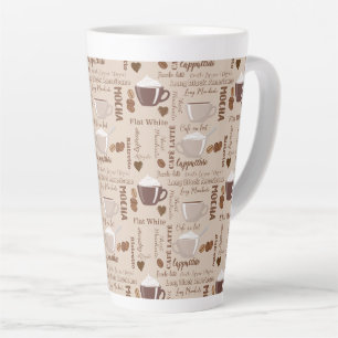 Tasse Latte Motif Brown de café Mocha Cappuccino