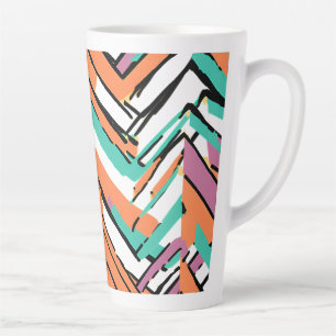 Tasse Latte Motif Chevron couleur gras Herringbone