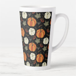 Tasse Latte Motif Citrouille d'automne