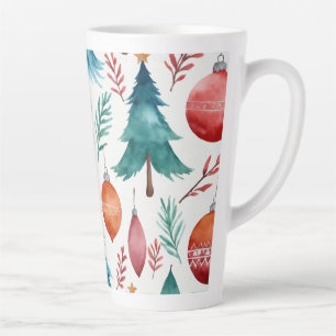 Tasse Latte Motif d'arbre de Noël