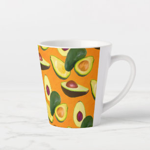 Tasse Latte Motif d'avocat peint
