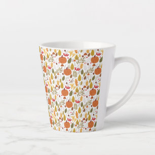 Tasse Latte Motif de citrouille d'automne