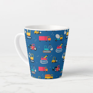 Tasse Latte Motif de déplacement de construction mûre