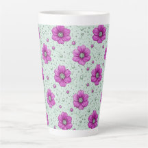 Motif de fleurs roses avec gouttelettes