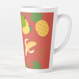Tasse Latte Motif de fruits