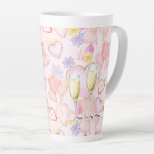 Tasse Latte Motif de l'aquarelle de Love Day