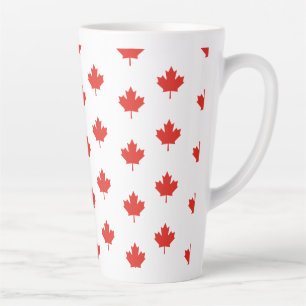 Tasse Latte Motif de l'emblème Feuille d'érable Canada