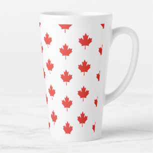 Tasse Latte Motif de l'emblème Feuille d'érable Canada-24105