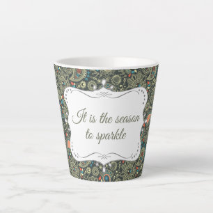 Tasse Latte Motif de Noël élégant personnalisé