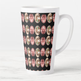 Tasse Latte motif de pierres précieuses rondes