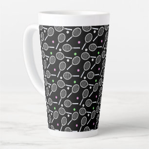 Tasse Latte Motif de raquette de tennis