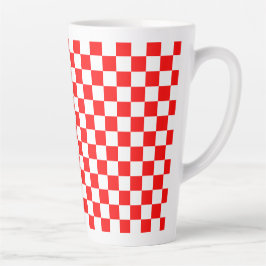 Tasse Latte Motif de tableau croate rouge blanc moderne Lat