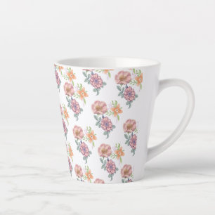 Tasse Latte Motif des fleurs de printemps