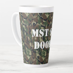 Tasse Latte Motif du camouflage vert militaire