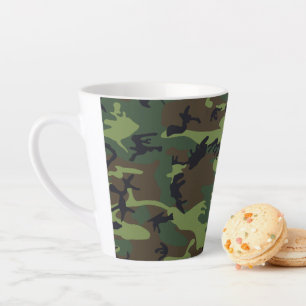 Tasse Latte Motif du Camouflage Vert, Motif militaire, Armée