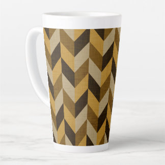 Tasse Latte Motif en squelette doré et brun