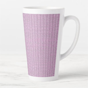 Tasse Latte Motif en tricot rayé Jersey en rose poudré