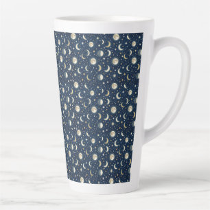 Tasse Latte Motif Étoiles et Lune