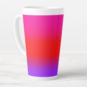 Tasse Latte Motif Festif Magenta Red Purple Ombre Gradient