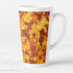 Tasse Latte Motif feuille d'érable-25877