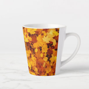 Tasse Latte Motif Feuille d'Érable-25877