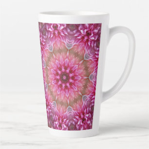 Tasse Latte Motif fleur rose mandala géométrique-67545