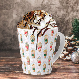 Tasse Latte Motif flocon de neige Ogee pour Latte de Noël 