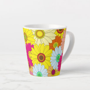 Tasse Latte motif floral