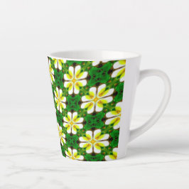 Tasse Latte Motif frangipanier jaune