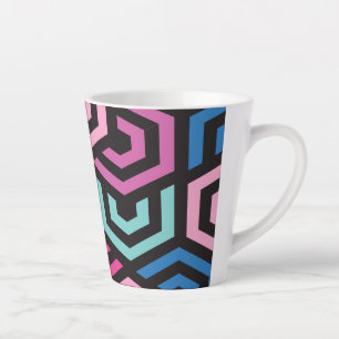 Tasse Latte Motif Hexagon géométrique
