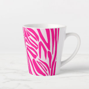 Tasse Latte Motif imprimé zèbre rose