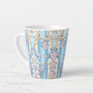 Tasse Latte Motif pastel baroque