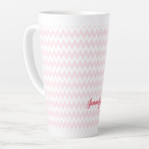 Tasse Latte Motif rose moderne élégant élégant Monogramme élég