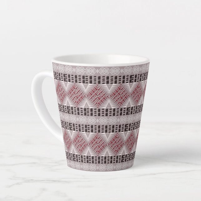 Tasse Latte motif sans couture d'afrique ethnique (Angle gauche)