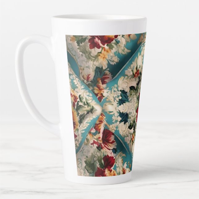 Tasse Latte Motif Whimsical Floral Italien (Gauche)