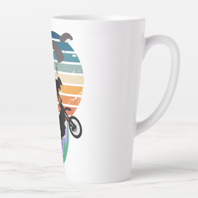 Tasse Latte Moto, parachutes et plein air (Droite)