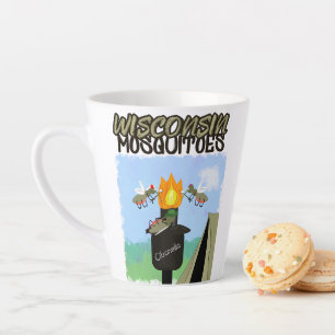 Tasse Latte Moustiques du Wisconsin - Camping par Tiki