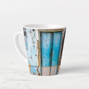 Tasse Latte Mur bleu et porte