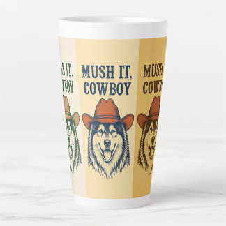 Tasse Latte "Mush It, Cowboy", Malamute d'Alaska