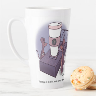 Tasse Latte Musique à la grenouille