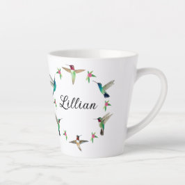 Tasse Latte Musique de colibri personnalisée