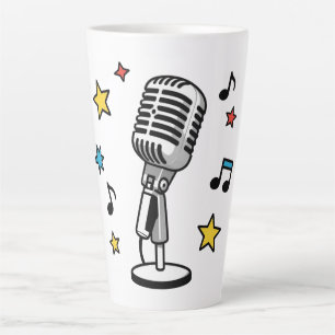 Tasse Latte Musique de Micro Vintage Notes de Musique Design R