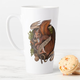 Tasse Latte Musique d'écureuil naturel