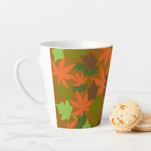 Tasse Latte Musique en latte de conception de feuille