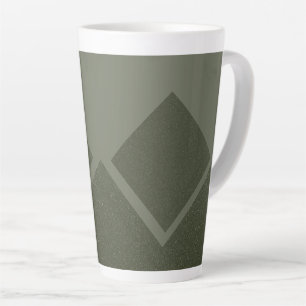 Tasse Latte Musique en latte verte de la mousse géométrique