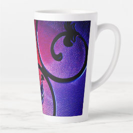Tasse Latte Musique Feuille arc-en-ciel