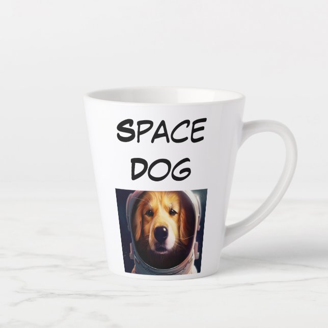 Tasse Latte Musique latte de chien spatial (Droite)