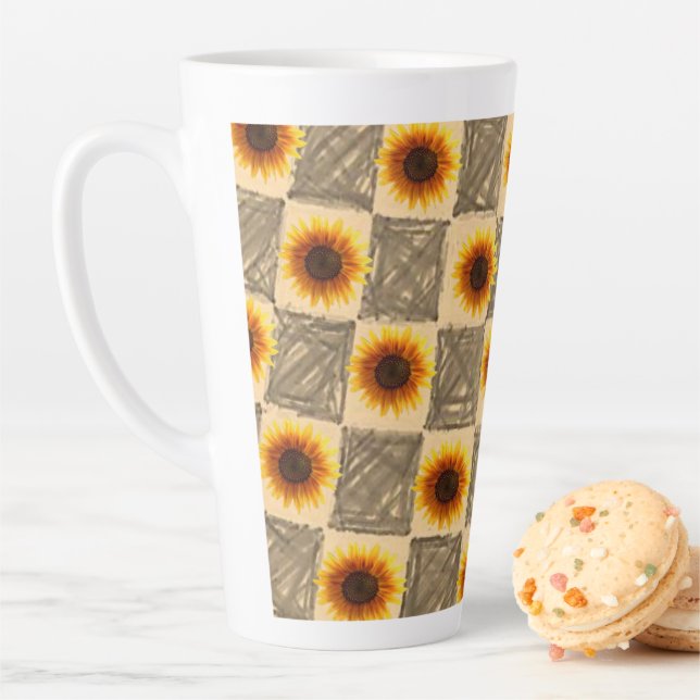 Tasse Latte Musique latte de tournesol (En situation)