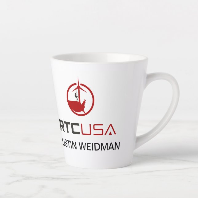 Tasse Latte Musique personnalisée (Droite)