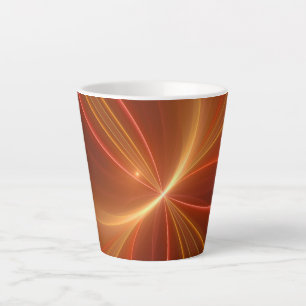 Tasse Latte Mystique Abstrait Fractal Art Moderne Couleurs cha